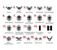 Load image into Gallery viewer, Air Force Rank Knife, Custom Air Force Gifts, USAF Personalized Pocket Knives, US Air Force Promotion Gift