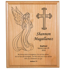 Load image into Gallery viewer, Baptism Gifts With Name, Personalized Baptism Cross for Girl or Boy, Wooden Plaque for Baby Dedication, Christening Gift