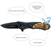 Load image into Gallery viewer, Personalized Police Officer Pocket Knife, Police Academy Graduation Gift, Custom Law Enforcement Retirement Gift