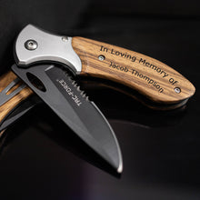 Load image into Gallery viewer, In Loving Memory Personalized Engraved Knife for Men, Memorial Gift, Sympathy Gift