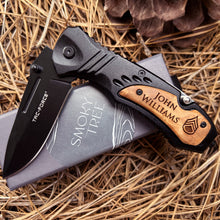 Load image into Gallery viewer, US Army Rank Knife, Custom Military Promotion, Veteran, Retired Gift