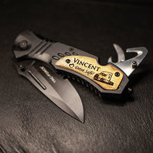Load image into Gallery viewer, Customized Truck Driver Gift - Semi Truck Driver Pocket Knife - Drive Save Dad, Husband
