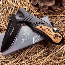 Load image into Gallery viewer, Air Force Rank Knife, Custom Air Force Gifts, USAF Personalized Pocket Knives, US Air Force Promotion Gift