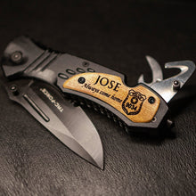 Load image into Gallery viewer, Personalized Police Officer Pocket Knife, Police Academy Graduation Gift, Custom Law Enforcement Retirement Gift