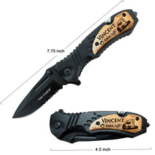 Load image into Gallery viewer, Customized Truck Driver Gift - Semi Truck Driver Pocket Knife - Drive Save Dad, Husband