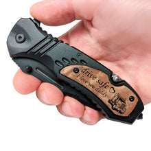 Load image into Gallery viewer, Customized Truck Driver Gift - Semi Truck Driver Pocket Knife - Drive Save Dad, Husband