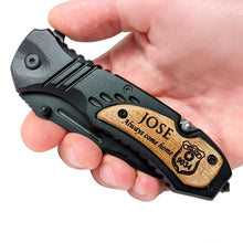 Load image into Gallery viewer, Personalized Police Officer Pocket Knife, Police Academy Graduation Gift, Custom Law Enforcement Retirement Gift