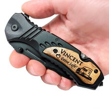 Load image into Gallery viewer, Customized Truck Driver Gift - Semi Truck Driver Pocket Knife - Drive Save Dad, Husband