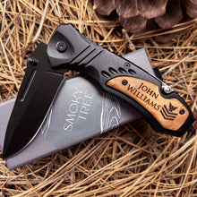 Load image into Gallery viewer, Navy Rank Knife, Custom Navy Veteran Gifts, US Navy Promotion Gift, Navy Personalized Pocket Knife