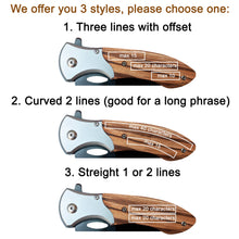 Load image into Gallery viewer, In Loving Memory Personalized Engraved Knife for Men, Memorial Gift, Sympathy Gift