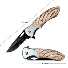 Load image into Gallery viewer, Regalo para padre de hija - Cuchillo de bolsillo con grabado para papá