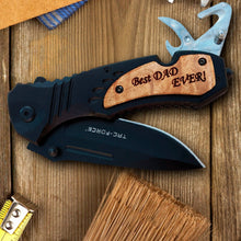 Load image into Gallery viewer, Best Dad Ever – Engraved Pocket Knife Gift for Dad