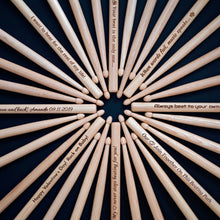 Load image into Gallery viewer, Custom Engraved Drum Sticks - Personalized Gift for Drummer - 1 Pair