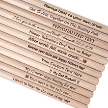 Load image into Gallery viewer, Custom Engraved Drum Sticks - Personalized Gift for Drummer - 1 Pair