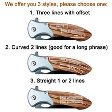 Load image into Gallery viewer, Personalized Pocket Knife for Men, Custom Engraved Gift for Him