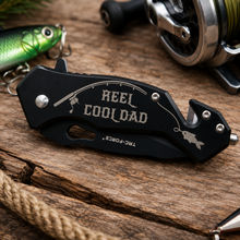 Load image into Gallery viewer, Reel Cool Dad Fishing Knife – Engraved Fishing Gift for Dad
