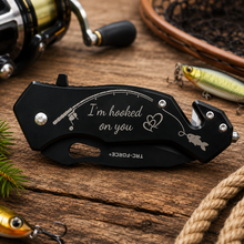 Load image into Gallery viewer, I'm Hooked on You Fishing Knife – Gift for Husband or Boyfriend
