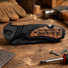 Load image into Gallery viewer, The Handiest Dad Ever – Engraved Pocket Knife Gift for Dad
