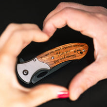 Load image into Gallery viewer, Valentines Day 2025 Boyfriend Gifts, Valentines Pocket Knife for Husband, Unique Valentines Day Gift Idea
