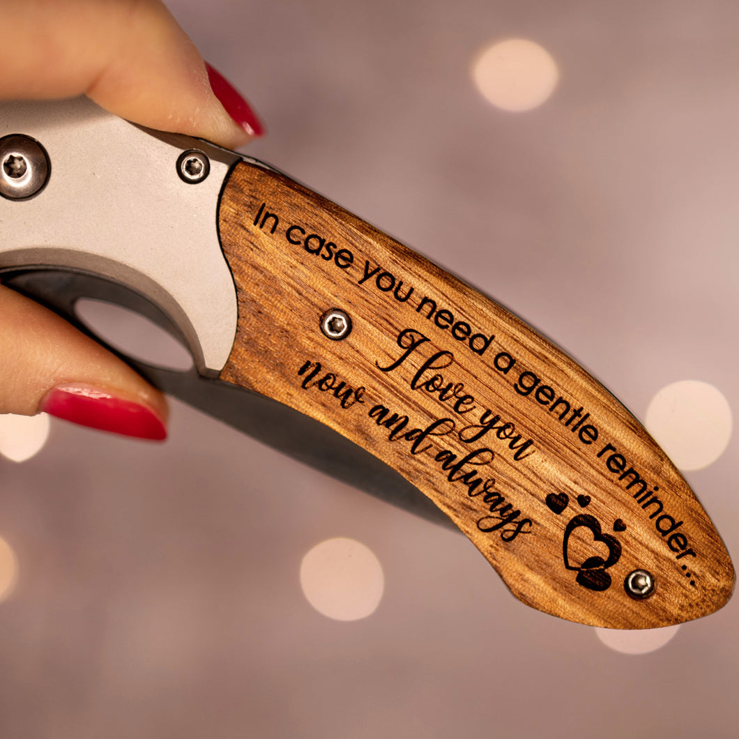 Valentines Day 2025 Boyfriend Gifts, Valentines Pocket Knife for Husband, Unique Valentines Day Gift Idea