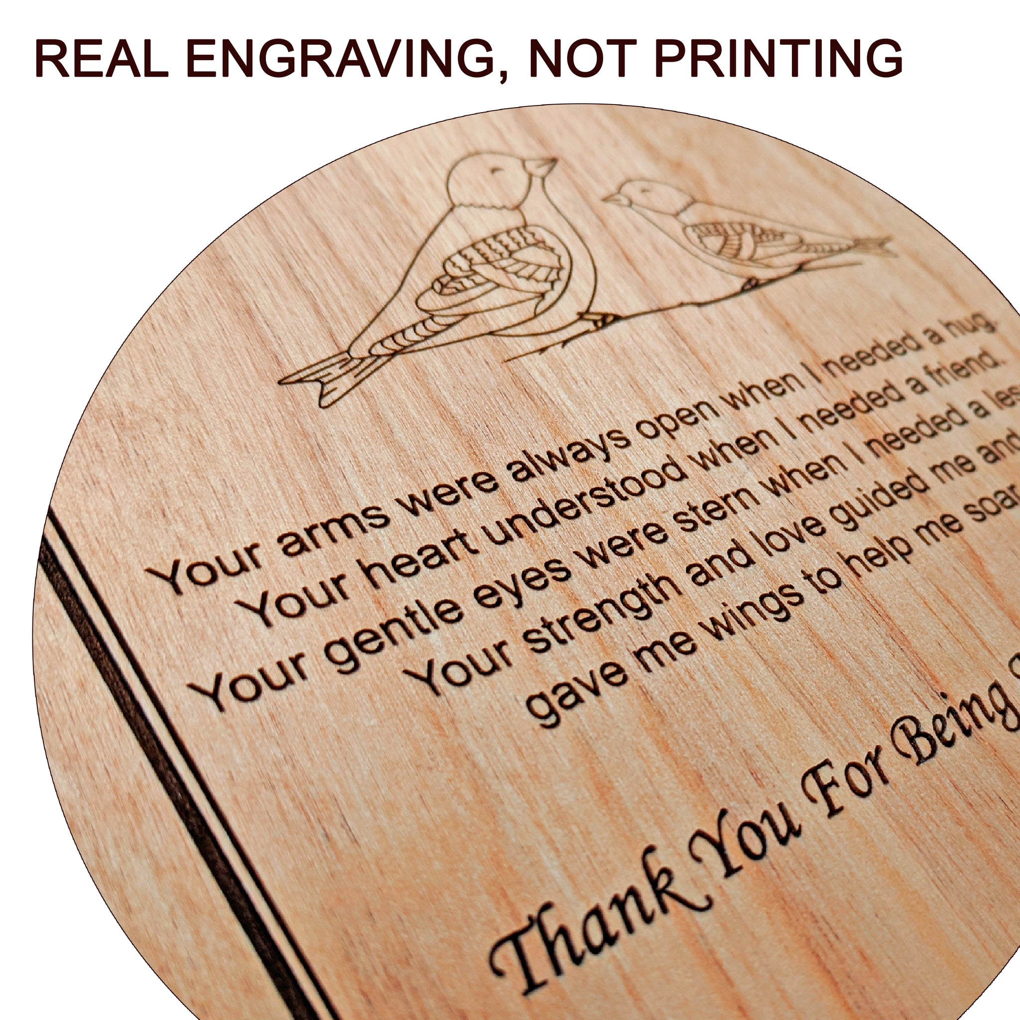 Thoughtful Engraved Keepsake Gift for Mother - Wood Plaque 7x9