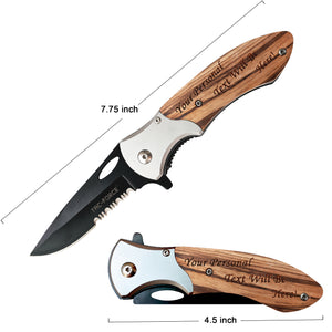 Personalized Pocket Knife for Men, Custom Engraved Gift for Him
