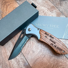 Load image into Gallery viewer, Personalized Pocket Knife for Men, Custom Engraved Gift for Him
