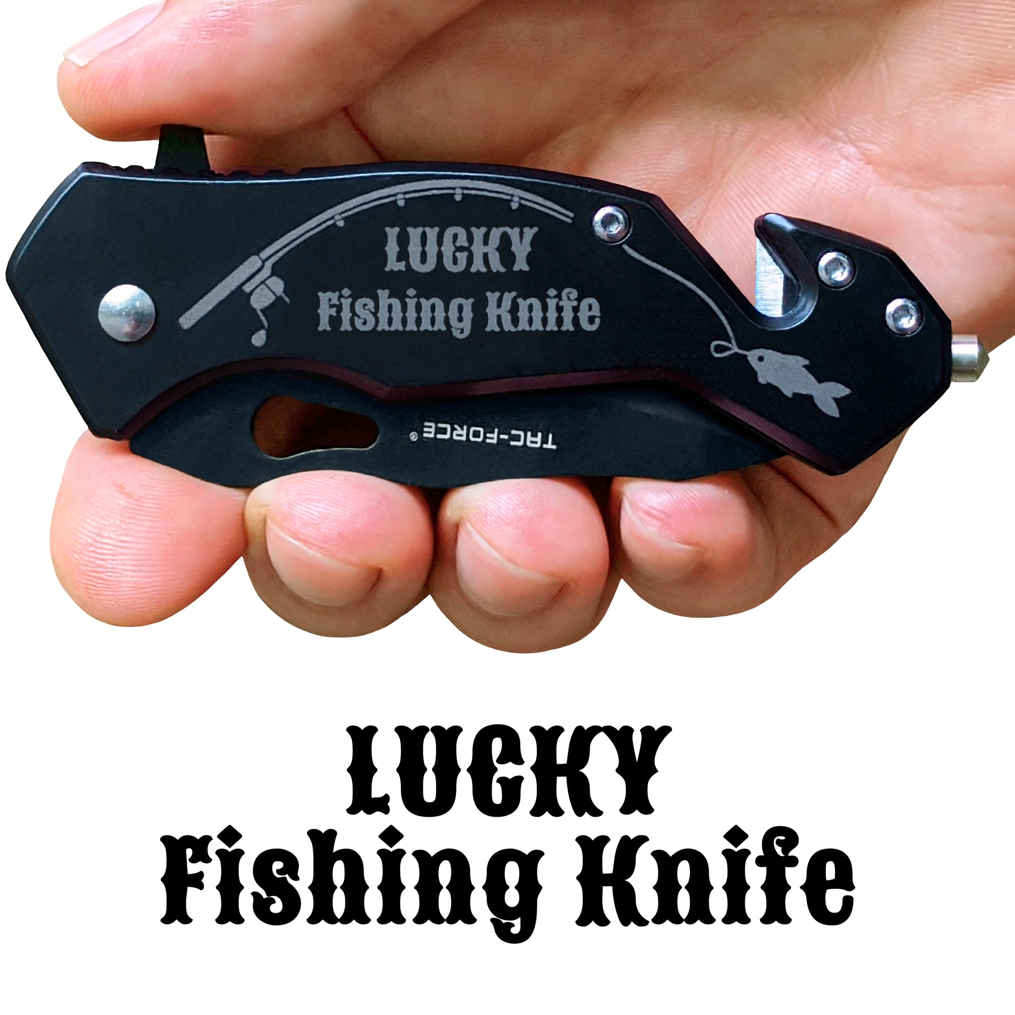 Lucky Fishing Knife - Fisherman Gifts for Husband, Son, Dad, Grandpa, –  Smoky Tree LLC